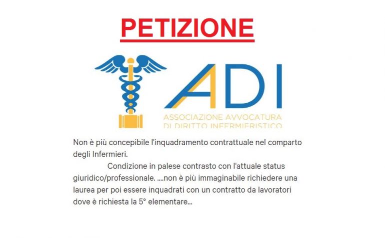 AADI, Petizione: infermieri fuori dal comparto Sanità!