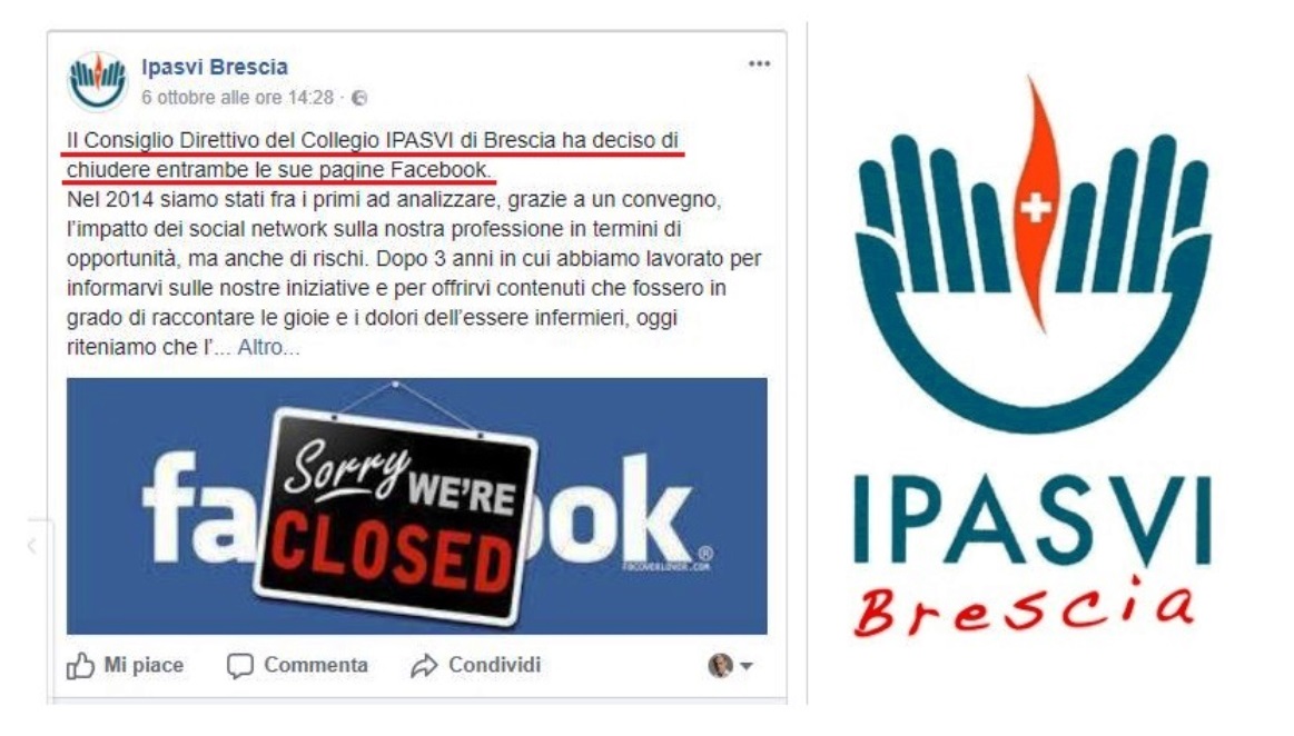 Insulti tra infermieri, IPASVI Brescia chiude le pagine social 1