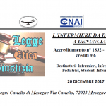 CORSO ECM "L’INFERMIERE DA DENUNCIATO A DENUNCIANTE"