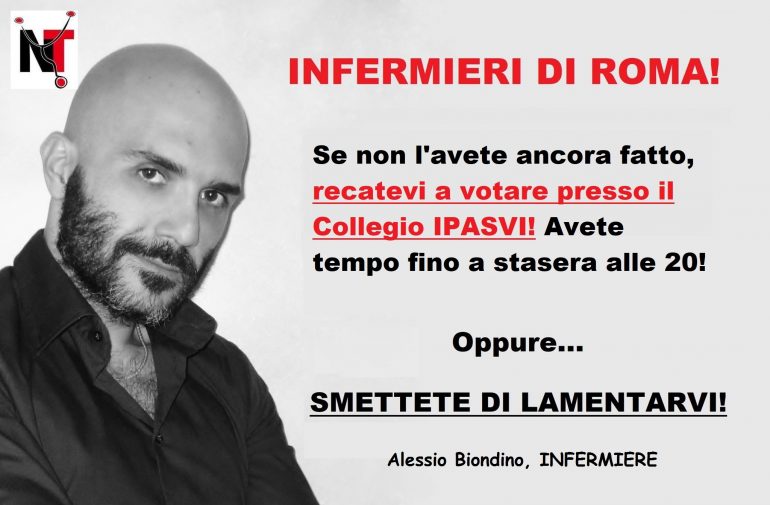 Elezioni IPASVI, ultimo giorno a Roma: infermieri, ANDIAMO A VOTARE!