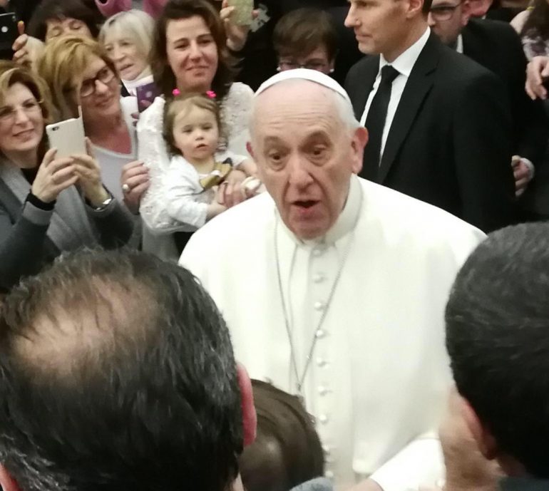 Papa Francesco "Tante vite si salvano grazie a voi...Grazie di tutto questo!" 2