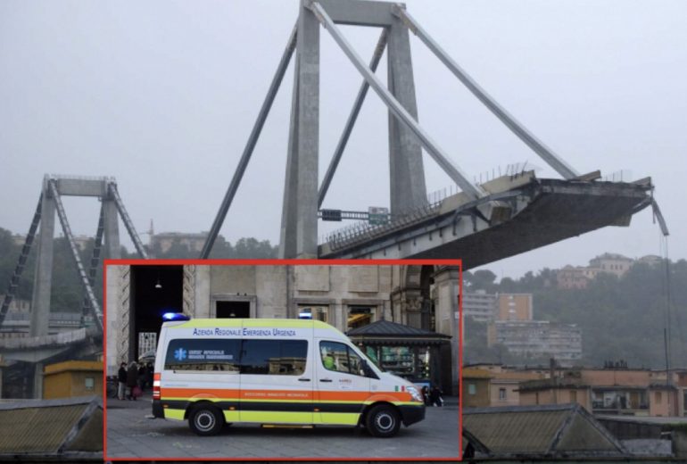Dopo il crollo del Ponte Morandi, le ambulanze dovranno percorrere 80 km per andare in PS