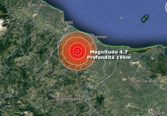 Terremoto in Molise di magnitudo 4.7. Alcuni consigli utili da