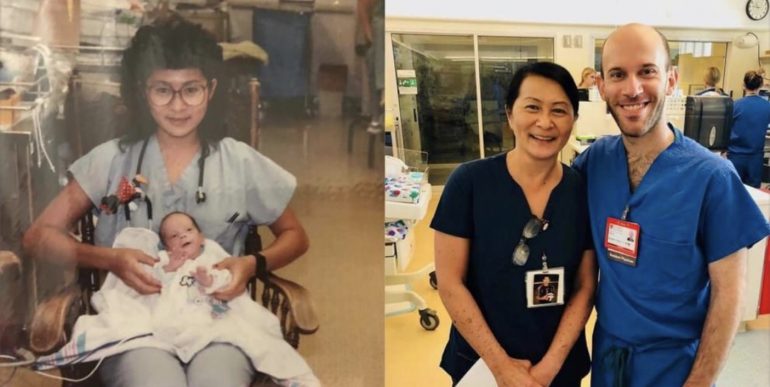 Infermiera salva la vita a bimbo prematuro, 28 anni dopo sono colleghi nello stesso reparto