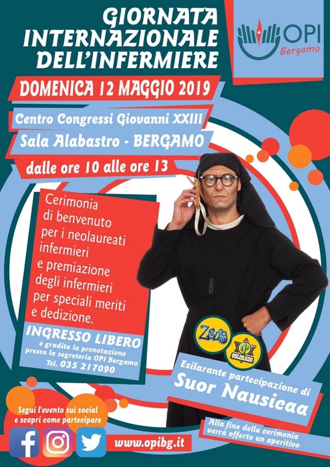 OPI Bergamo: sarà Suor Nausicaa l’ospite della cerimonia per la Giornata Internazionale dell’Infermiere