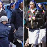 Ilary Blasi al fianco di medici e infermieri per accompagnare i malati a Lourdes