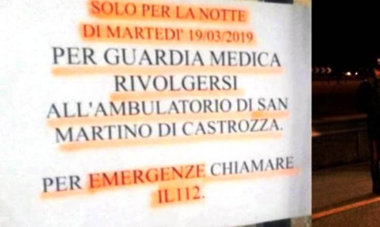 Primiero (Trento), guardia medica assente: scatta la denuncia dei carabinieri