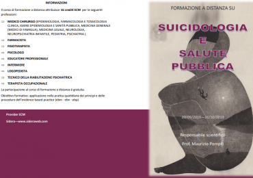 Infermieri. Corso gratuito Fad Ecm "Formazione a distanza su suicidologia e salute pubblica"