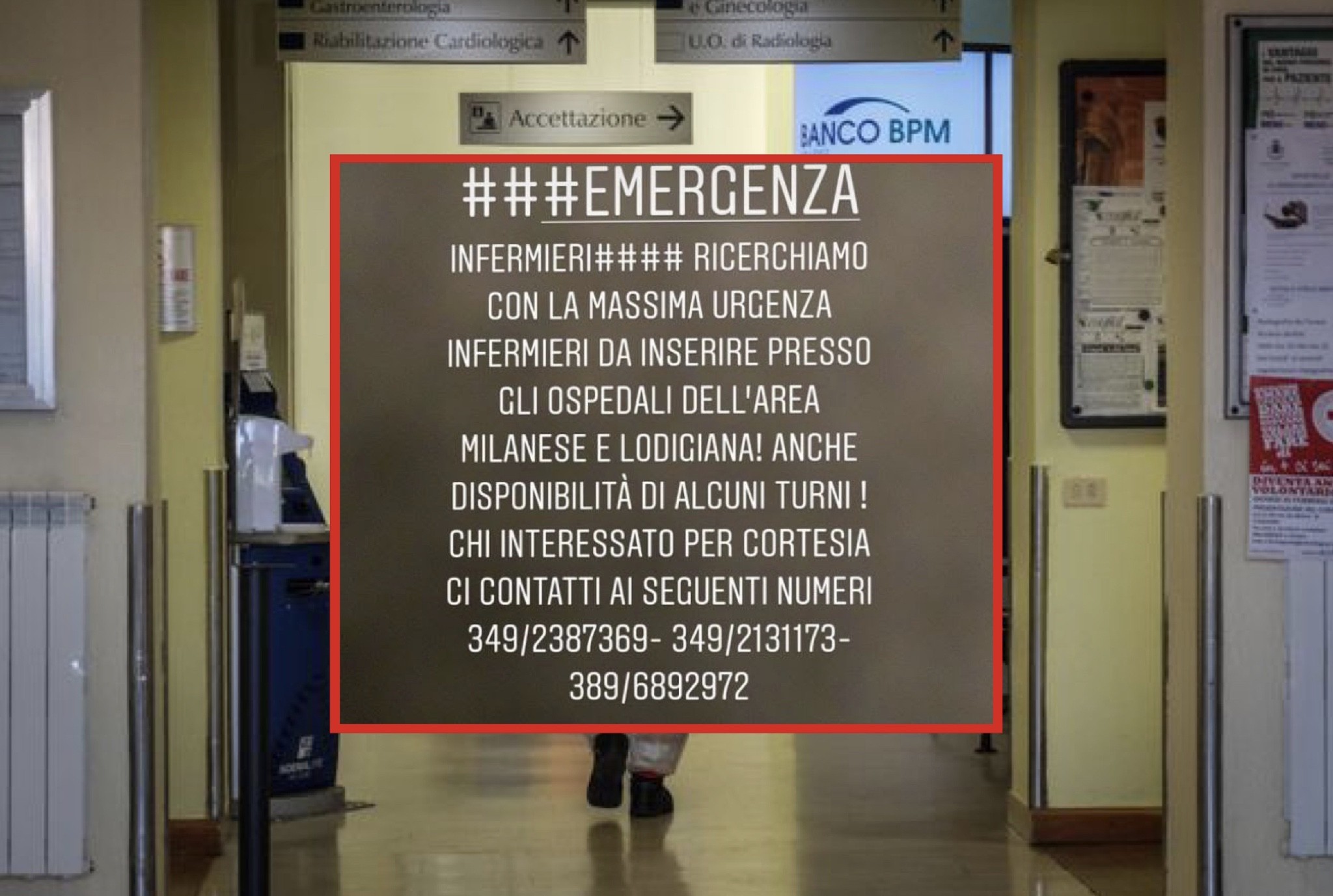 Coronavirus: nessun cambio turno da giorni per gli infermieri in zona rossa. La Asl cerca ora nuovo personale