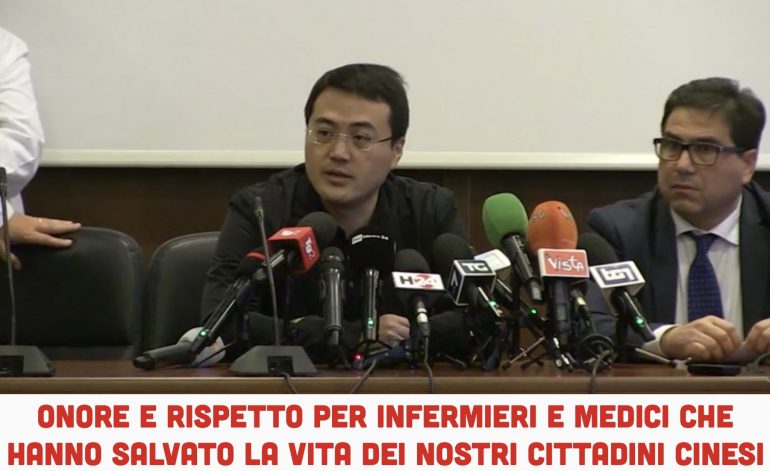 Le autorità cinesi ringraziano lo Spallanzani:“Massimo rispetto per medici e infermieri che hanno salvato i cittadini cinesi”