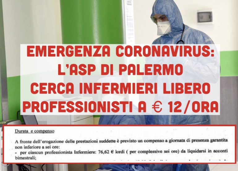 € 12 lordi per ora: il valore di un infermiere, in Sicilia, ai tempi del COVID-19