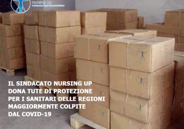 Coronavirus, Nursing Up dona 4.000 tute anticontaminazione a Lombardia, Piemonte ed Emilia Romagna