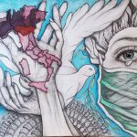 Coronavirus: un disegno per dare forza e augurare buona Pasqua ai "bianchi guerreri".