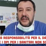 Nessuna responsabilità del datore di lavoro se i sanitari lavorano senza DPI: al Senato la proposta di Salvini