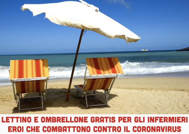 Campi Flegrei: ombrellone e lettino gratis per gli infermieri che combattono il Covid-19 per tutta la stagione balneare