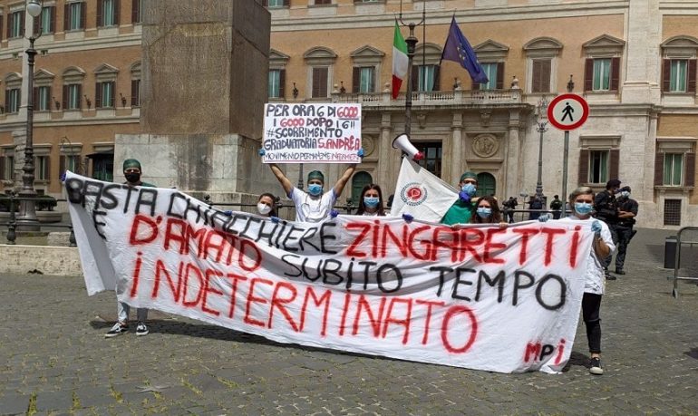 "Indeterminato subito": la protesta degli infermieri idonei contro la Regione Lazio