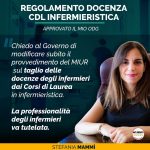 SUBITO TAVOLO TECNICO PER IL NO SUL TAGLIO DELLE DOCENZE DEGLI INFERMIERI