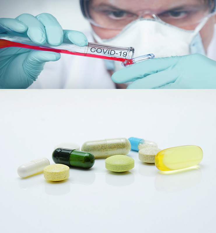 Tutti i farmaci disponibili per il trattamento del COVID-19.