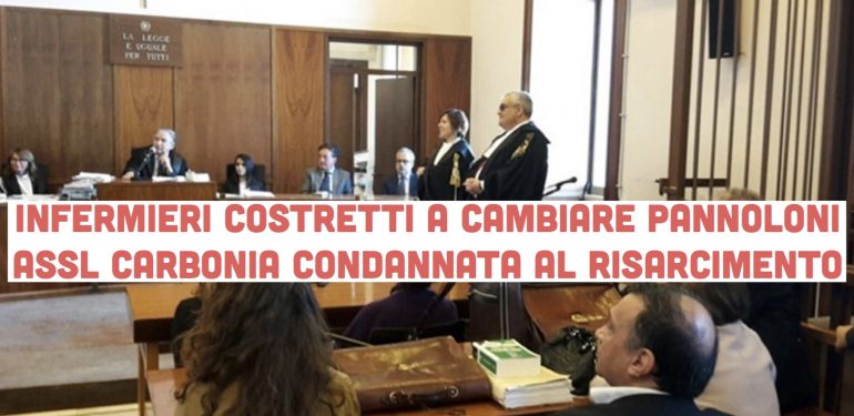 Infermieri costretti a cambiare pannoloni: Assl Carbonia condannata al risarcimento