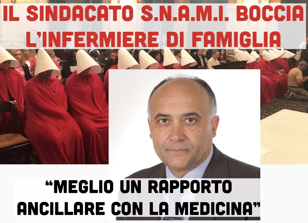 Lo SNAMI contro l’infermiere di famiglia:“Meglio un rapporto ancillare con la medicina”