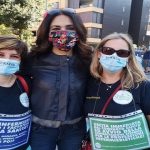Roma, Maria Grazie Cucinotta presente al flash mob Nursind: "Più protezione per gli infermieri"