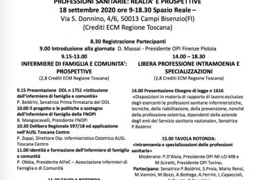 Futuro professioni sanitarie: domani a Campi Bisenzio convegno Opi Fi-Pt con la senatrice Paola Boldrini