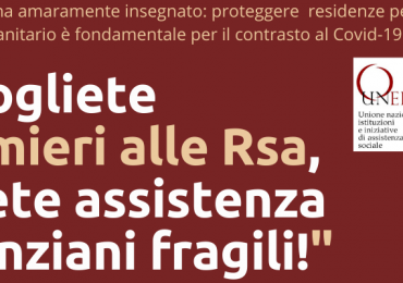 Uneba: Come fanno le Rsa a proteggere gli anziani dal Covid-19 se la sanità pubblica porta via gli infermieri?