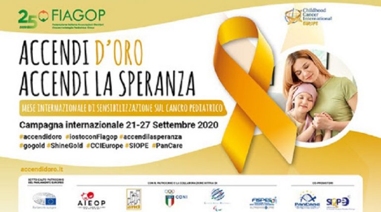 Cancro infantile, segui la campagna "Accendi d’Oro, accendi la speranza"