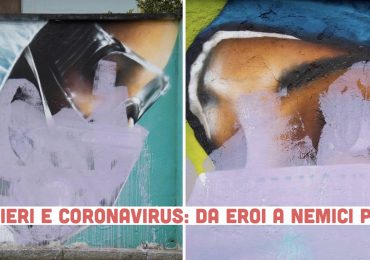 Negazionisti e NoCovid vandalizzano i murales dedicati agli infermieri eroi