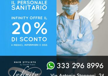 Infinity Hairstylists: sconto del 20% per operatori sanitari