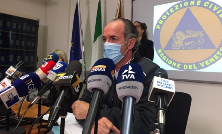 Coronavirus, nuova ordinanza di Zaia in Veneto: "Comuni chiusi dopo le 14"