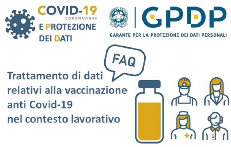 Coronavirus, vaccinazione dei dipendenti: le Faq del Garante per la privacy