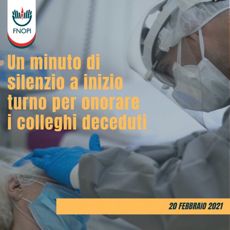 Un minuto di silenzio in nome degli infermieri