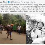 Myanmar, uccisa giovane infermiera che soccorreva i feriti