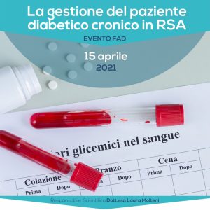 Webinar ECM gratis. "La gestione del paziente diabetico cronico in RSA"