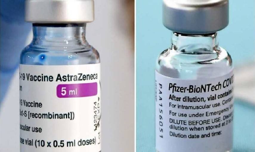 Coronavirus, novità dalla Gran Bretagna sul mix di vaccini AstraZeneca e Pfizer