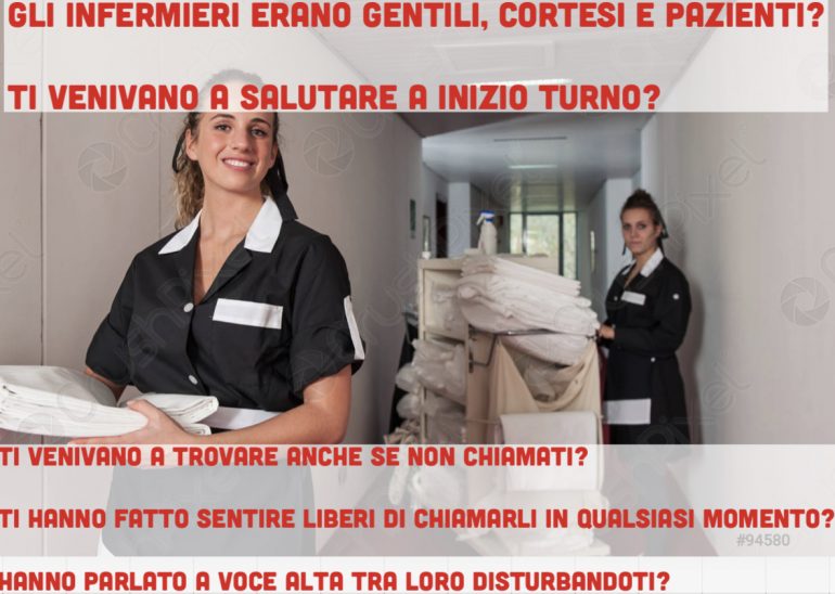 Tor Vergata: un questionario di gradimento preso da un hotel per valutare le competenze degli infermieri