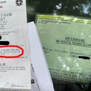 Infermiere dell’ADI multato per aver sostato in area residenti:”Ormai abbiamo perso il buonsenso”
