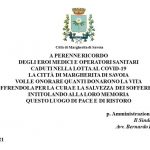 Monumento dedicato ai “medici e al personale sanitario” colpito dal covid a Margherita di Savoia: dimenticati gli infermieri