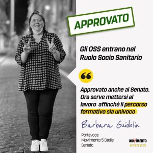 È fatta: gli oss entrano nel ruolo socio sanitario