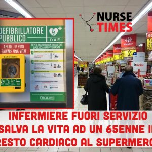 Infermiere fuori servizio rianima 65enne al supermercato nel giorno del suo compleanno