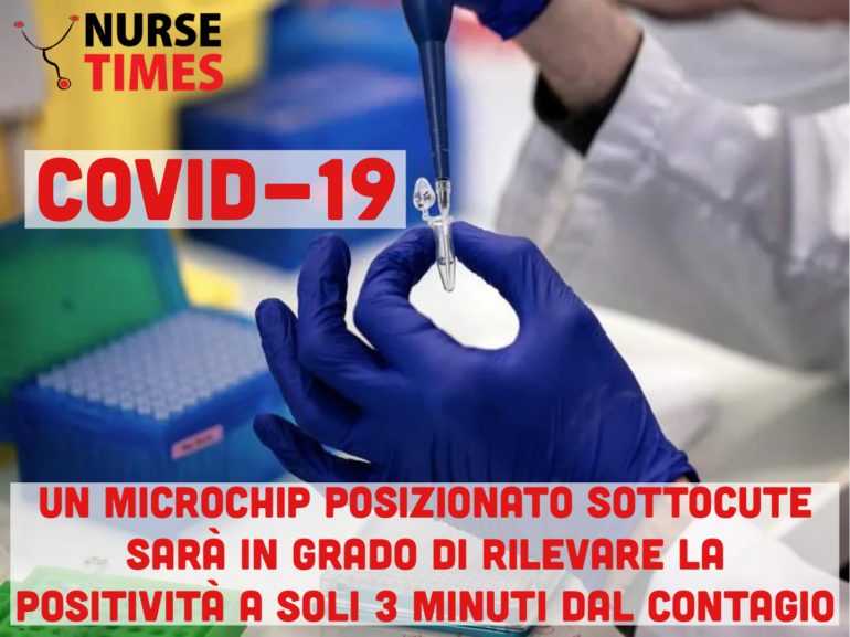 Covid-19: un microchip posizionato sottocute potrà rilevare la positività dopo soli 3 minuti dal contagio