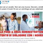 Sempre più NoVax curano il COVID-19 con un antiparassitario per mucche e cavalli: la FDA lancia un appello ai negazionisti via web