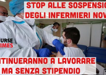 Stop alle sospensioni per gli infermieri non vaccinati: potranno continuare a lavorare ma non percepiranno lo stipendio