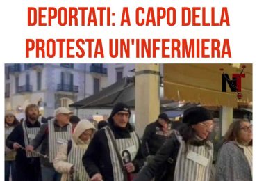 Novara, No Pass vestiti da deportati, a capo della protesta un'infermiera