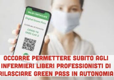 Emissione dei Green Pass: Enpapi chiede al Ministero della Salute di abilitare subito gli infermieri liberi professionisti al rilascio in autonomia 1