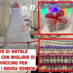 Infermieri e medici decorano l’albero di Natale con le confezioni dei vaccini per spronare i NoVax