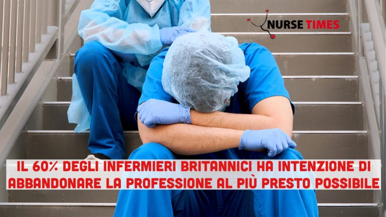 Regno Unito: il 60% degli infermieri ha infezione di abbandonare la professione non appena possibile