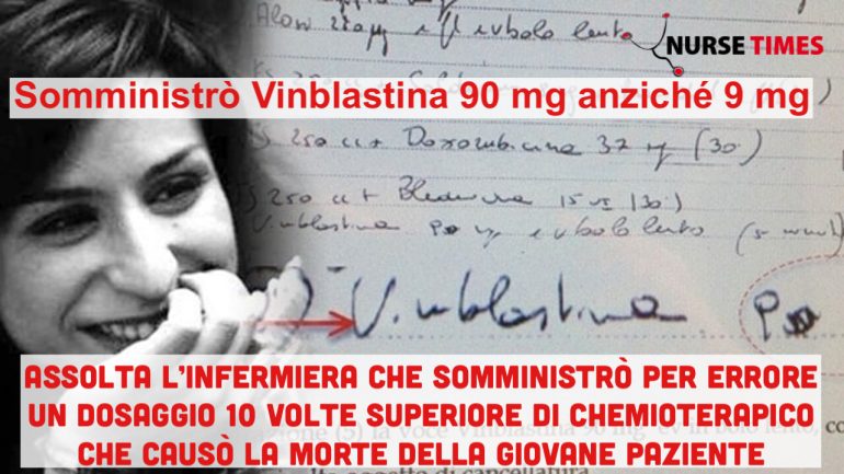 Caso Lembo: assolta dall’accusa di omicidio l’infermiera che somministrò un dosaggio 10 volte superiore di chemioterapico