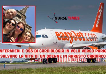Trentaduenne in arresto cardiaco sul volo EasyJet salvato da tre infermieri e una oss diretti a Parigi 